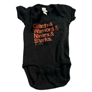 Rabbit Skins 6 months onesie Giants & Warrior & Niner & Sharks